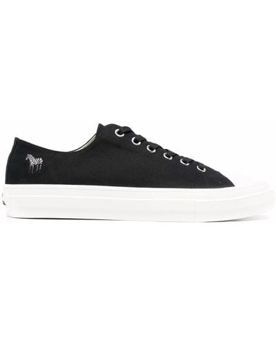 PS by Paul Smith Embroidered-zebra Low Top Sneakers - Black