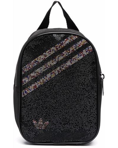 adidas Logo-print Zip-up Backpack - Black