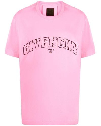 Givenchy Logo-print Cotton T-shirt - Pink
