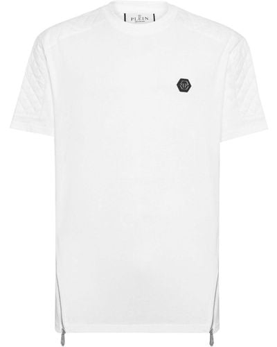 Philipp Plein T-Shirt mit Logo-Applikation - Weiß