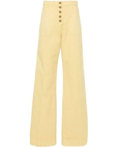 Etro Flared-leg Cotton Jeans - Yellow