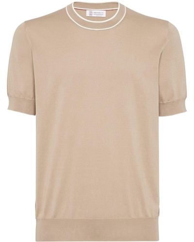 Brunello Cucinelli Camiseta de punto - Neutro