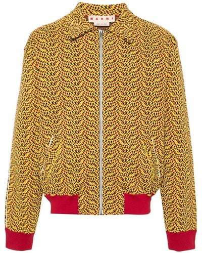 Marni Jacquard-pattern Sport Jacket - Yellow