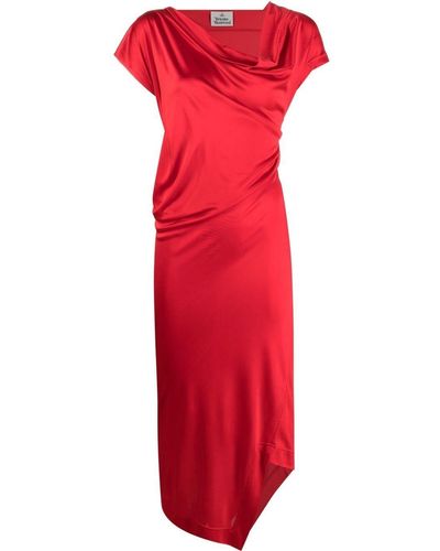 Vivienne Westwood Utah シャーリング ドレス - レッド
