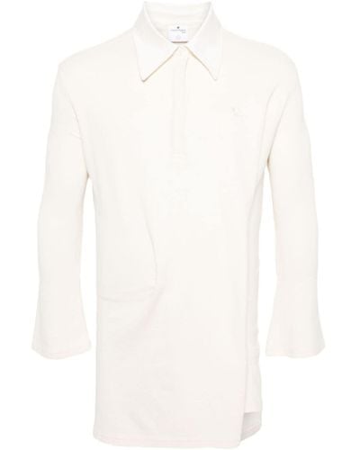 Courreges Poloshirtkleid mit Twist-Detail - Weiß