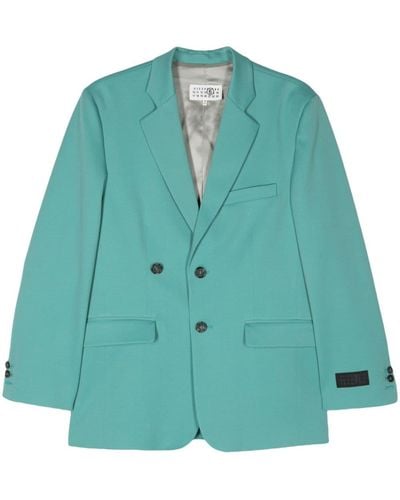 MM6 by Maison Martin Margiela Double-breasted Tailored Blazer - Green