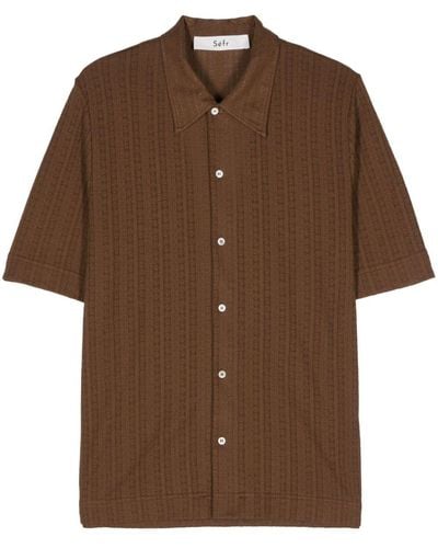 Séfr Suneham Knitted Shirt - Brown