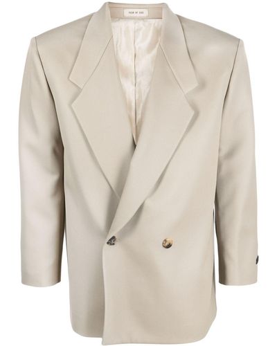 Fear Of God Double-breasted Button Blazer - Natural