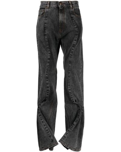 Y. Project Integrated-wire Cotton Jeans - Black