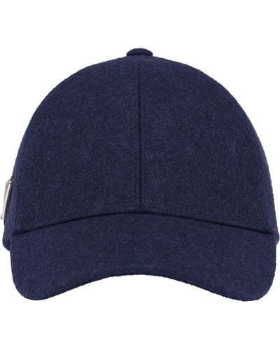 Prada Cappello con applicazione - Blu