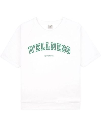 Sporty & Rich T-Shirt mit Wellness-Print - Blau