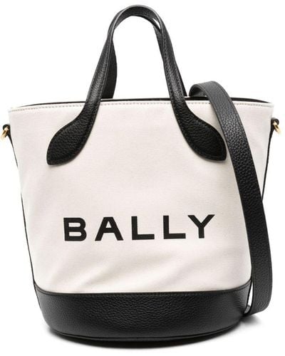 Bally Logo-print Leather Tote Bag - Natural