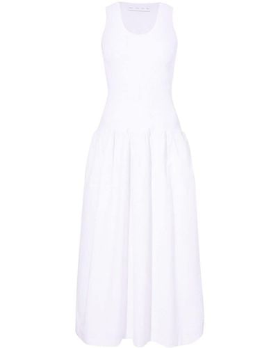 Proenza Schouler Scoop Neck Cotton Dress - White