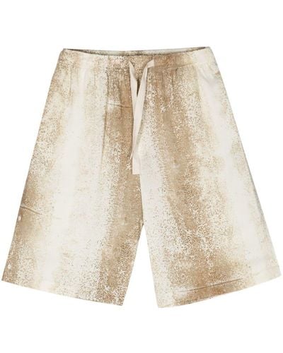 FEDERICO CINA Abstract-print Lightweight Shorts - Natural