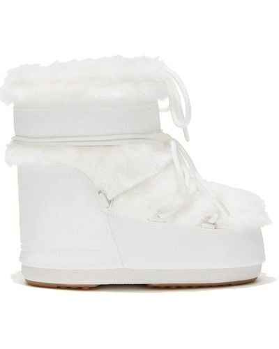 Moon Boot Icon Faux Fur Cold Weather Boots - White