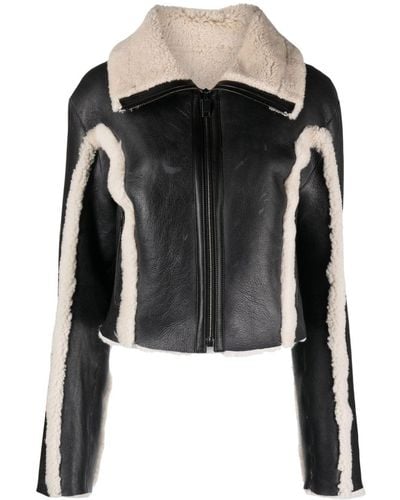 DIESEL 'l-kriti' Shearling Coat - Black