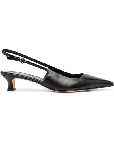 Aeyde 50mm Pointed-toe Leather Pumps - Black
