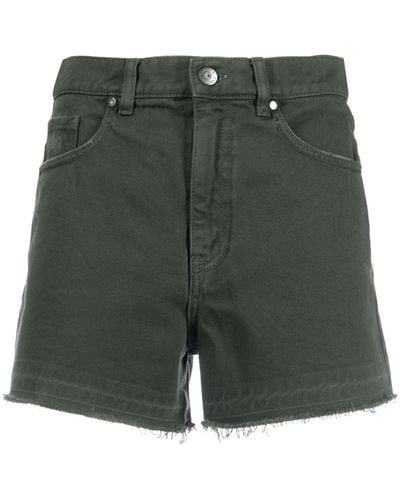 P.A.R.O.S.H. Jeans-Shorts im Distressed-Look - Grün