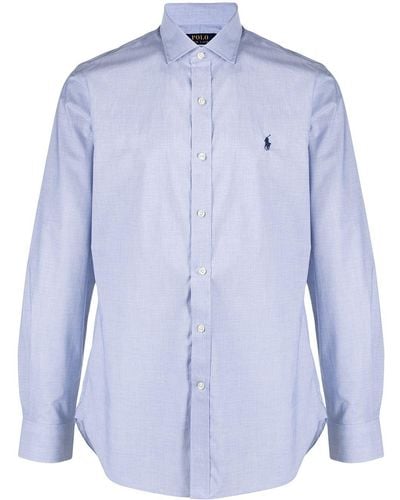 Polo Ralph Lauren Hemd mit aufgesticktem Logo - Blau