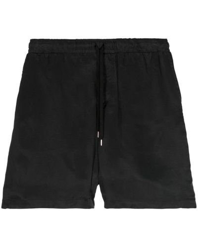 Costumein Drawstring-waist Bermuda Shorts - Black