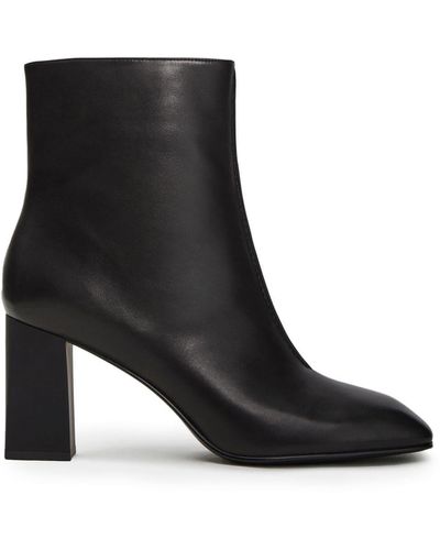 12 STOREEZ Panelled 80mm Ankle Boots - Black