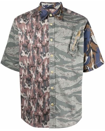 DIESEL Camouflage-print Short-sleeved Shirt - Multicolor