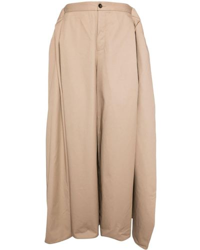 Puppets and Puppets Draped Straight-leg Trousers - Natural