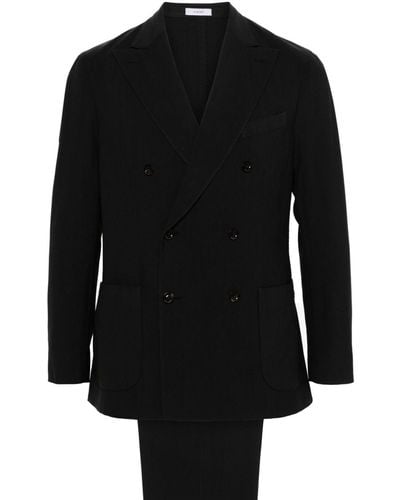 Boglioli Double-breasted Wool Suit - Black