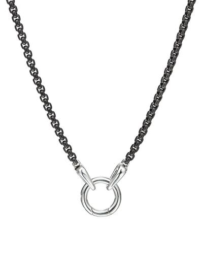 David Yurman 13.5mm Charm Necklace - Metallic