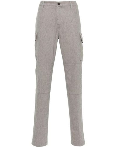 Eleventy Pantalones rectos tipo cargo - Gris