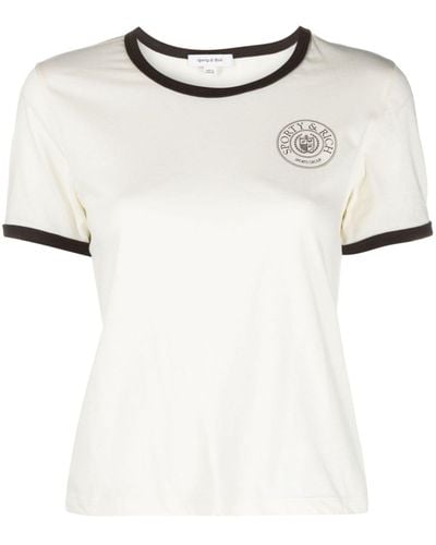 Sporty & Rich T-shirt con stampa - Bianco