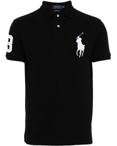 Polo Ralph Lauren Big Pony Cotton Polo Shirt - Black