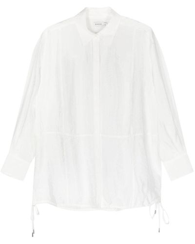 Jonathan Simkhai Crinkled Shimmer Shirt - Wit