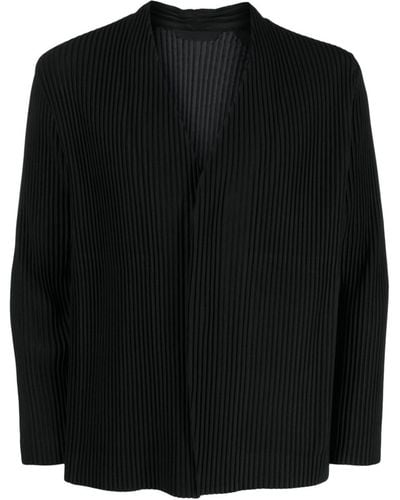 Issey Miyake Tailored Pleats 2 Long-sleeve Jacket - Black