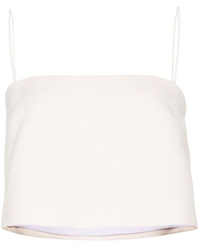 Claudie Pierlot Cropped-Top aus Bouclé - Natur