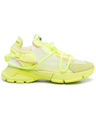 Lacoste Paneled Low-top Sneakers - Yellow
