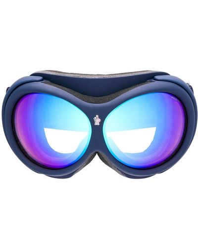 Moncler Zonnebril Met Spiegelglazen - Blauw