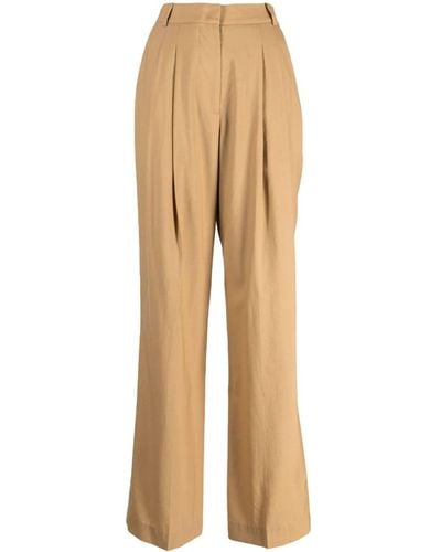 Low Classic Straight-leg Wool Trousers - Natural