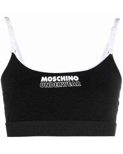 Moschino ロゴ ブラ - ブラック