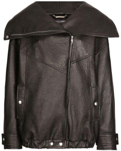 DOLCE&GABBANA Leather Raiders Jacket