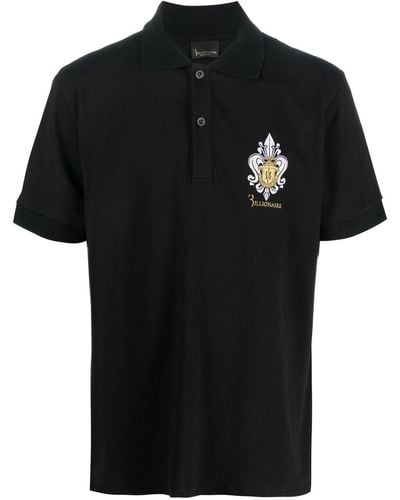 Billionaire Poloshirt Met Geborduurd Logo - Zwart