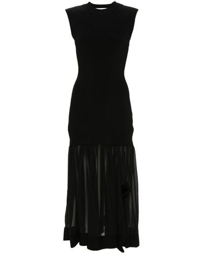 3.1 Phillip Lim Ribbed-knit Midi Dress - Black