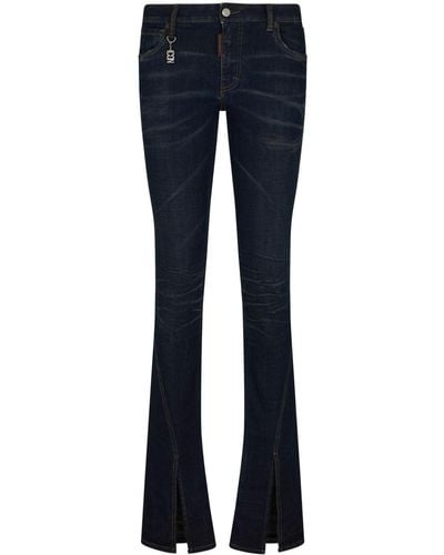 DSquared² Icon-charm Flared Jeans - Blue