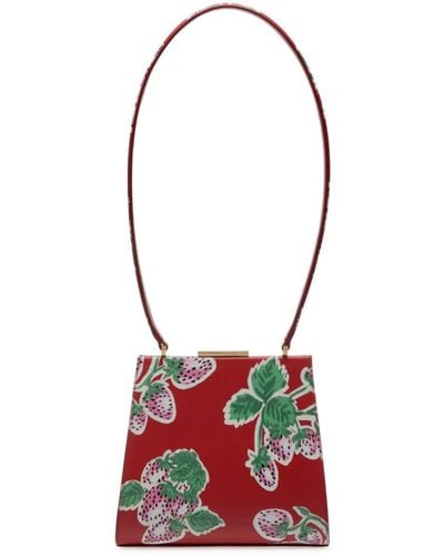 Bally Deco Strawberry-print Shoulder Bag - Red