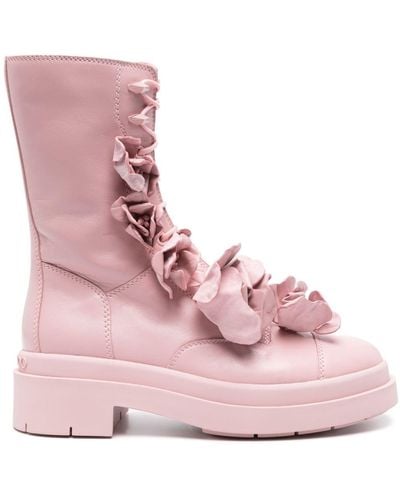 Jimmy Choo Nari Leather Ankle Boots - Pink