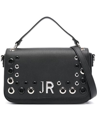 John Richmond Eyelet-embellished Shoulder Bag - Black