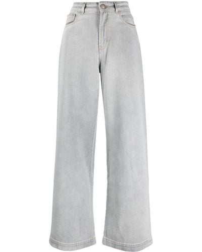 Moorer Mid-rise Straight-leg Jeans - Grey