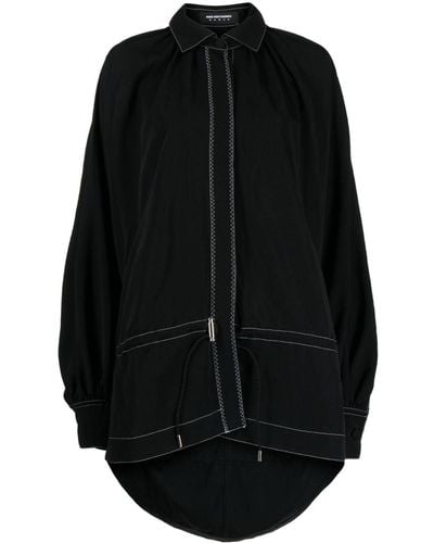 Kiko Kostadinov Contrast-stitching Oversize Jacket - Black