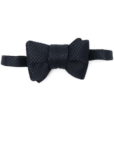 Tom Ford Honeycomb-detailed Bow Tie - Blue