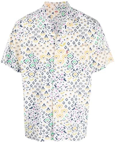 Levi's Abstract-print Short-sleeve Shirt - White